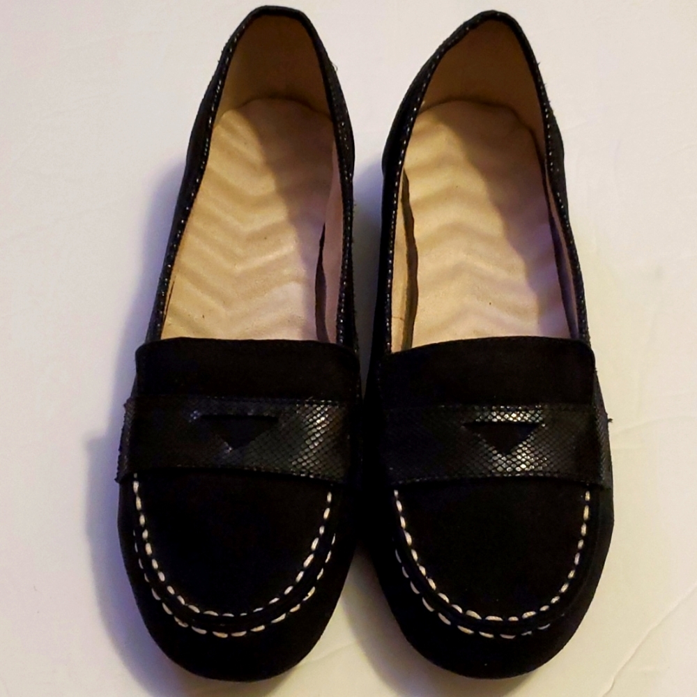 Black loafers